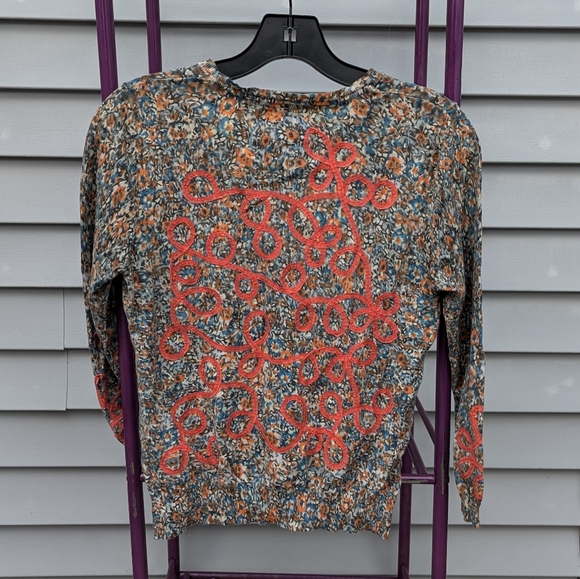 Anthropologie coral ribbon cardigan - Picture 5 of 7